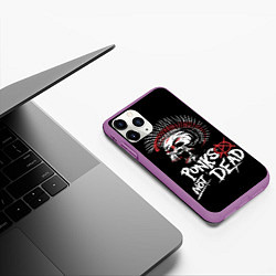 Чехол iPhone 11 Pro матовый Punks not dead - анархия, цвет: 3D-фиолетовый — фото 2