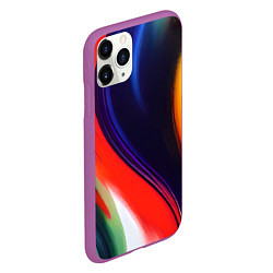 Чехол iPhone 11 Pro матовый Абстракция красок мазками, цвет: 3D-фиолетовый — фото 2