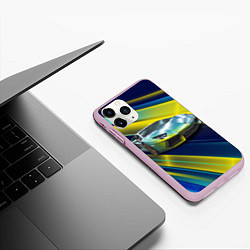 Чехол iPhone 11 Pro матовый Суперкар Lamborghini Reventon, цвет: 3D-розовый — фото 2