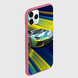 Чехол iPhone 11 Pro матовый Суперкар Lamborghini Reventon, цвет: 3D-малиновый — фото 2