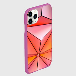 Чехол iPhone 11 Pro матовый Розовый обман зрения, цвет: 3D-фиолетовый — фото 2