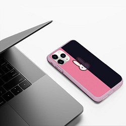 Чехол iPhone 11 Pro матовый Ребенок идола - Кролик лого, цвет: 3D-розовый — фото 2