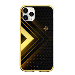 Чехол iPhone 11 Pro матовый Volkswagen sign, цвет: 3D-желтый