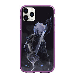 Чехол iPhone 11 Pro матовый Metal Gear Rising - В дыму, цвет: 3D-фиолетовый