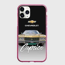 Чехол iPhone 11 Pro матовый Американская машина Chevrolet Caprice 70-х годов, цвет: 3D-малиновый