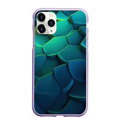 Чехол iPhone 11 Pro матовый Разломленные птитки, цвет: 3D-светло-сиреневый