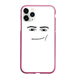 Чехол iPhone 11 Pro матовый Одежда Man Face Roblox, цвет: 3D-малиновый