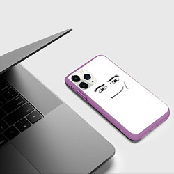 Чехол iPhone 11 Pro матовый Одежда Man Face Roblox, цвет: 3D-фиолетовый — фото 2