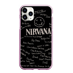 Чехол iPhone 11 Pro матовый Nirvana pattern, цвет: 3D-розовый