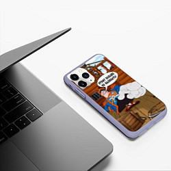 Чехол iPhone 11 Pro матовый Остров сокровищ этому больше не наливать, цвет: 3D-светло-сиреневый — фото 2