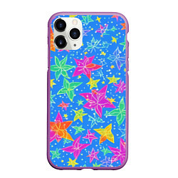 Чехол iPhone 11 Pro матовый Морские мотивы, цвет: 3D-фиолетовый