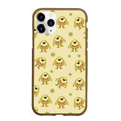 Чехол iPhone 11 Pro матовый Монстр, милый одноглазый зверь, цвет: 3D-коричневый