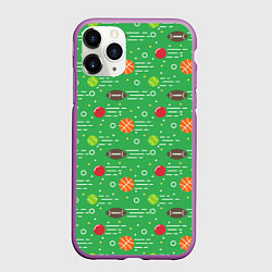 Чехол iPhone 11 Pro матовый Спортивная жизнь, цвет: 3D-фиолетовый