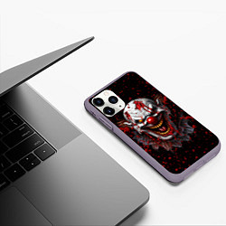 Чехол iPhone 11 Pro матовый Страшный клоун, цвет: 3D-серый — фото 2