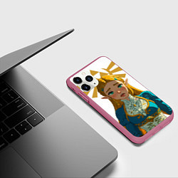 Чехол iPhone 11 Pro матовый The legend of Zelda - ahegao, цвет: 3D-малиновый — фото 2