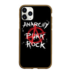 Чехол iPhone 11 Pro матовый Анархия - панк рок, цвет: 3D-коричневый