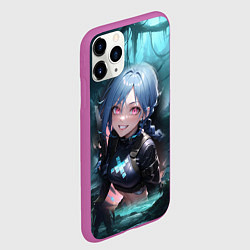 Чехол iPhone 11 Pro матовый Arcane league of legends милая jinx, цвет: 3D-фиолетовый — фото 2