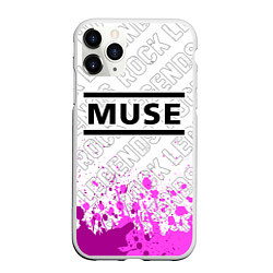 Чехол iPhone 11 Pro матовый Muse rock legends: символ сверху, цвет: 3D-белый