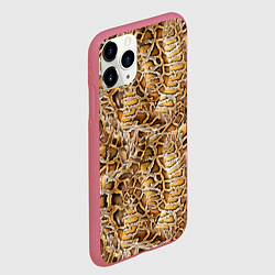 Чехол iPhone 11 Pro матовый Змеиный клубок, цвет: 3D-малиновый — фото 2