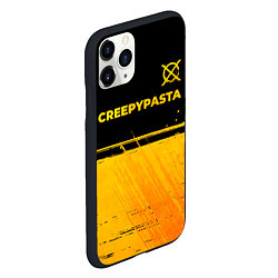 Чехол iPhone 11 Pro матовый CreepyPasta - gold gradient: символ сверху, цвет: 3D-черный — фото 2