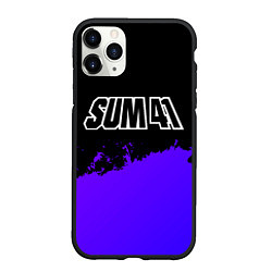 Чехол iPhone 11 Pro матовый Sum41 purple grunge, цвет: 3D-черный