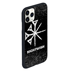 Чехол iPhone 11 Pro матовый Nightwish с потертостями на темном фоне, цвет: 3D-черный — фото 2