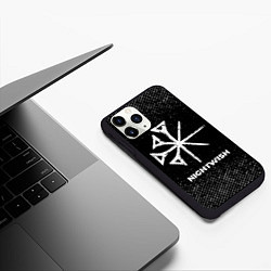 Чехол iPhone 11 Pro матовый Nightwish с потертостями на темном фоне, цвет: 3D-черный — фото 2