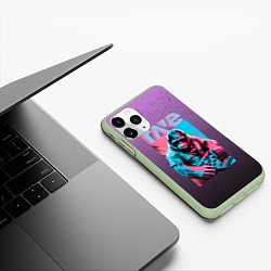 Чехол iPhone 11 Pro матовый DJ Gorilla, цвет: 3D-салатовый — фото 2