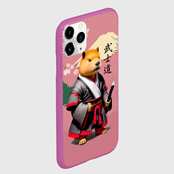 Чехол iPhone 11 Pro матовый Капибара - Бусидо - кодекс самурая, цвет: 3D-фиолетовый — фото 2