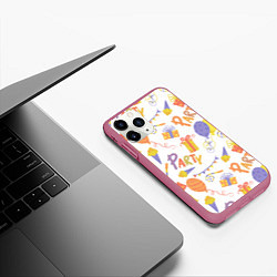 Чехол iPhone 11 Pro матовый Party style, цвет: 3D-малиновый — фото 2