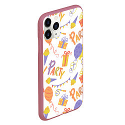 Чехол iPhone 11 Pro матовый Party style, цвет: 3D-малиновый — фото 2