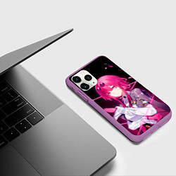 Чехол iPhone 11 Pro матовый Хонкай Стар Рейл: Кафка, цвет: 3D-фиолетовый — фото 2