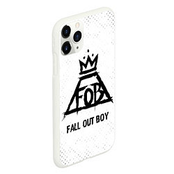 Чехол iPhone 11 Pro матовый Fall Out Boy glitch на светлом фоне, цвет: 3D-белый — фото 2