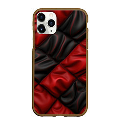 Чехол iPhone 11 Pro матовый Red black luxury, цвет: 3D-коричневый