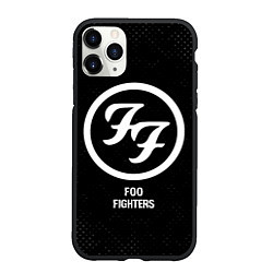 Чехол iPhone 11 Pro матовый Foo Fighters glitch на темном фоне, цвет: 3D-черный