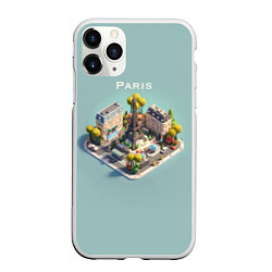 Чехол iPhone 11 Pro матовый Paris Isometric, цвет: 3D-белый