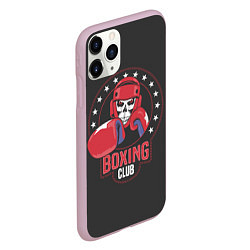 Чехол iPhone 11 Pro матовый Boxing club - боксёр, цвет: 3D-розовый — фото 2