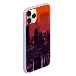 Чехол iPhone 11 Pro матовый Секретный город, цвет: 3D-светло-сиреневый — фото 2