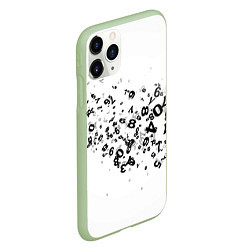 Чехол iPhone 11 Pro матовый Цифровой дым, цвет: 3D-салатовый — фото 2