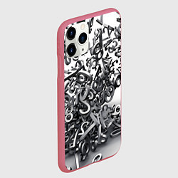 Чехол iPhone 11 Pro матовый Цифровой хаус, цвет: 3D-малиновый — фото 2