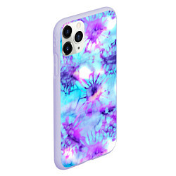 Чехол iPhone 11 Pro матовый Морское дно узор - тай-дай, цвет: 3D-светло-сиреневый — фото 2
