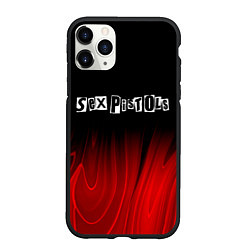 Чехол iPhone 11 Pro матовый Sex Pistols red plasma, цвет: 3D-черный