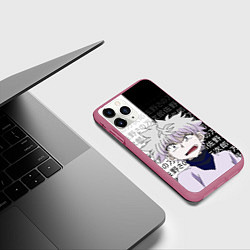 Чехол iPhone 11 Pro матовый Киллуа - Hunter x Hunter, цвет: 3D-малиновый — фото 2