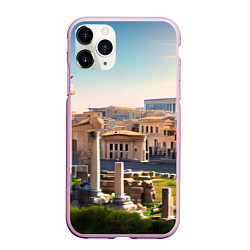Чехол iPhone 11 Pro матовый Руины Рима, цвет: 3D-розовый