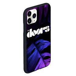 Чехол iPhone 11 Pro матовый The Doors neon monstera, цвет: 3D-черный — фото 2