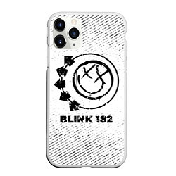 Чехол iPhone 11 Pro матовый Blink 182 с потертостями на светлом фоне, цвет: 3D-белый