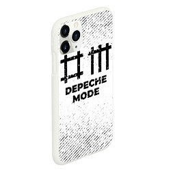 Чехол iPhone 11 Pro матовый Depeche Mode с потертостями на светлом фоне, цвет: 3D-белый — фото 2