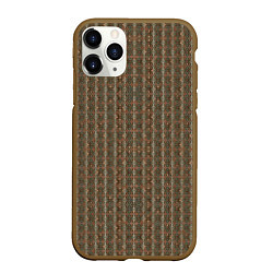Чехол iPhone 11 Pro матовый Текстура шерстяной ткани, цвет: 3D-коричневый