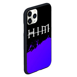 Чехол iPhone 11 Pro матовый HIM purple grunge, цвет: 3D-черный — фото 2
