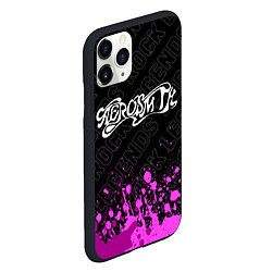 Чехол iPhone 11 Pro матовый Aerosmith rock legends: символ сверху, цвет: 3D-черный — фото 2